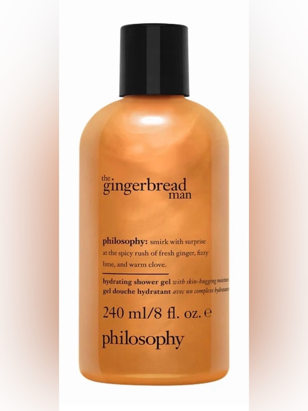 NEW Philosophy The Gingerbread Man Hydrating Shower Gel - Amber Orange 8 oz